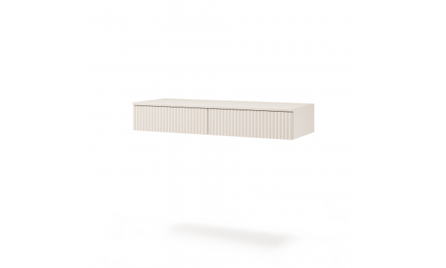 Závěsný konzolový stolek s drážkovanými čely SOFT