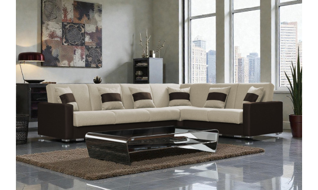 Elegantní rohová sedačka Master, béžová 