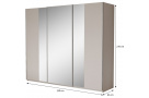 Šatní skříň s posuvnými dveřmi a zrcadlem PERLA