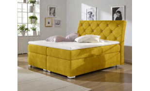 Kontinentální postel Tiago 180x200cm, žlutá