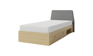 Postel 90x200 se 2 zásuvkami ALEX