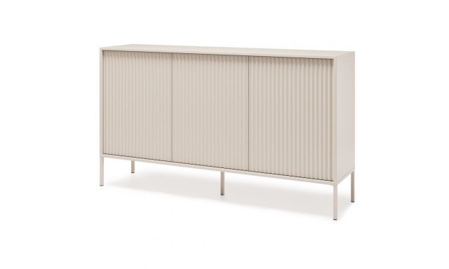 Komoda se 3 dvířky a drážkovanými dvířky NOTO