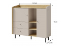 Komoda se 2 dvířky a 2 zásuvkami ALEX