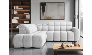 Luxusní rohová sedačka Aspen, šedá 