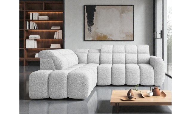 Luxusní rohová sedačka Aspen, šedá 