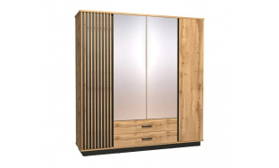 Šatní skřín Merino 18, dub wotan/černý mat