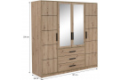 Šatní skříň se zrcadlem a 4 dveřmi KAVO
