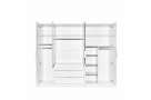 Šatní skříň TIMO s 5 dveřmi a zrcadlem