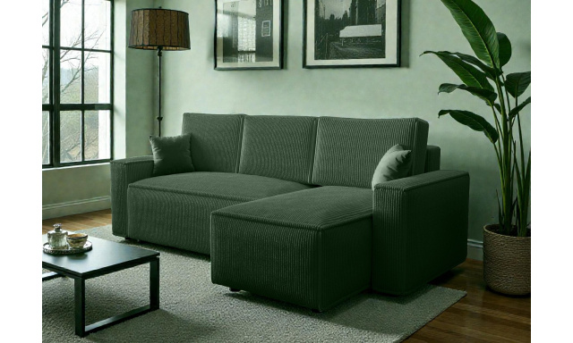 Rohová sedačka Bernie, zelená 