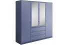 Šatní skříň se 4 dveřmi a zrcadlem SOLEA LUX
