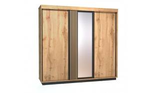 Šatní skřín Merino 19, dub wotan/černý mat