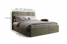 Kvalitní manželská postel Trango 180x200cm, Magic velvet 2215