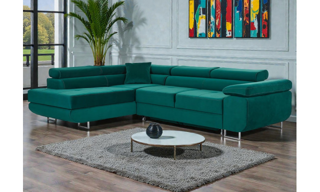 Kvalitní rohová sedačka Bergen, zelená