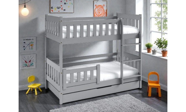 Patrová postel Lenny 190x80cm, borovice šedá