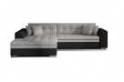 Rozkládací rohová sedačka Soprano, černá/šedá