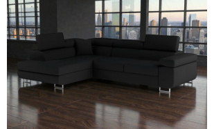 Kvalitní rohová sedačka Bergen, černá Savana