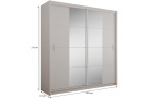 Šatní skříň s posuvnými dveřmi a zrcadlem PRONTO