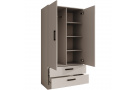Šatní skříň s otočnými dveřmi a zásuvkami TREND 90 cm