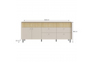 Komoda se 7 zásuvkami a 2 dvířky MONAKO