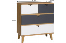 Komoda se 4 zásuvkami MORENO