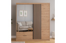 Šatní skříň se zrcadlem a 2 zásuvkami MADERO