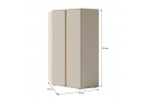 Rohová skříňka LICO se 2 dvířky