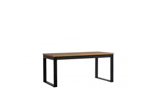 Rozkládací jídelní stůl Merino 14, dub wotan/černý mat