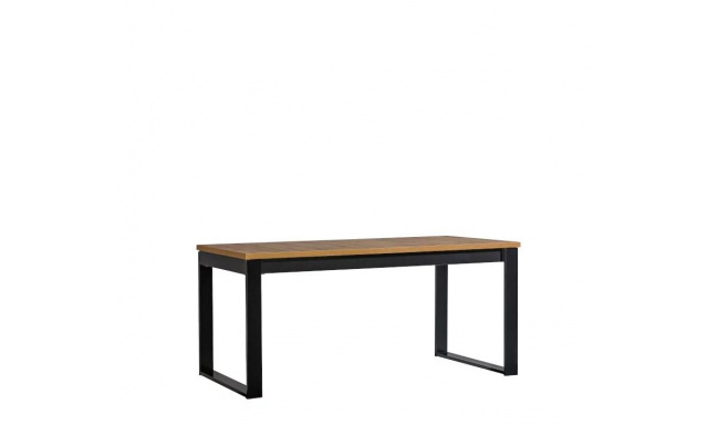 Rozkládací jídelní stůl Merino 14, dub wotan/černý mat