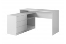 Rohový PC stůl Tarako, bílý 