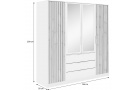 Šatní skříň se 4 dveřmi a 3 zásuvkami BUENO LUX