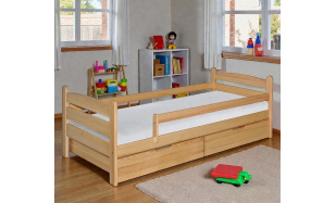 Postel Ingeno 200x90cm, přírodní + úložný prostor