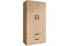Šatní skříň s otočnými dveřmi a zásuvkami TREND 90 cm