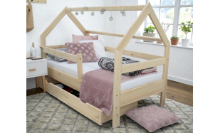 Dětská postel z masivu House, přírodní