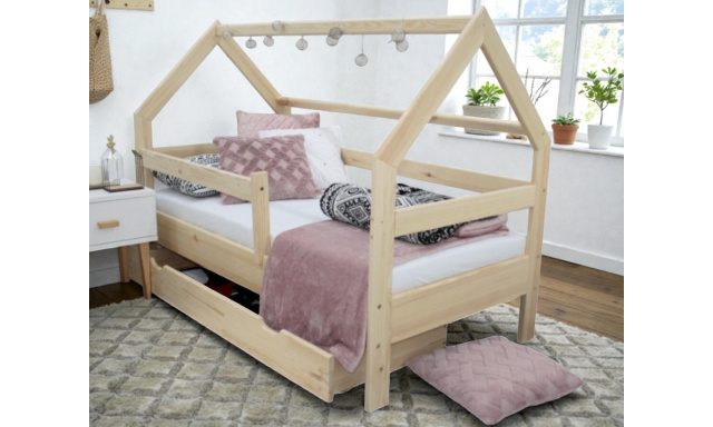Dětská postel z masivu House, přírodní