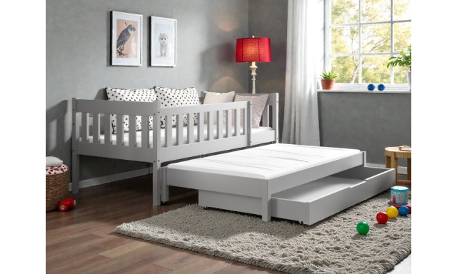 Rozkládací postel Merlin 160x80cm, borovice šedá