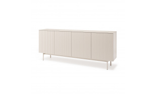 Komoda se 4 dvířky a žebrovanými dvířky SOFT
