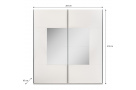 Šatní skříň BROOKLYN s posuvnými dveřmi a zrcadlem