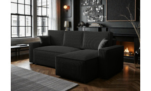 Rohová sedačka Bernie, černá 
