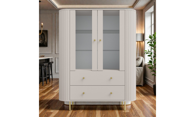 Designová vitrína Ariel 2, písková