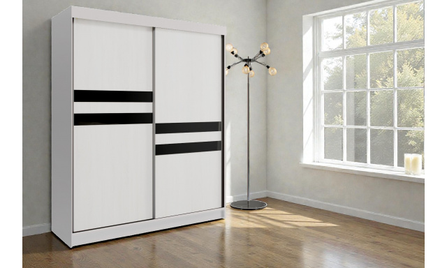 Šatní skřín Ramona 150cm, bílá 