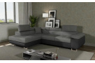 Kvalitní rohová sedačka Bergen, černá/šedá Savana 