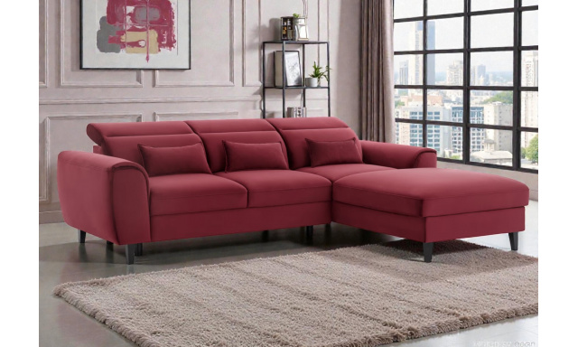 Kvalitní rohová sedačka Moritz, červená