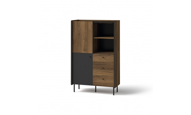 Komoda se 2 dvířky a 3 zásuvkami PIANO