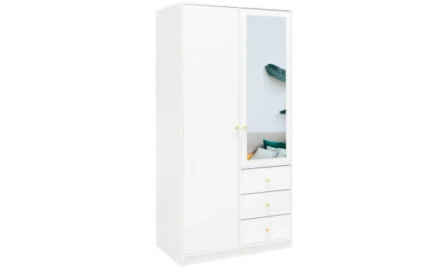 Šatní skříň se 2 dveřmi a zrcadlem SOLEA