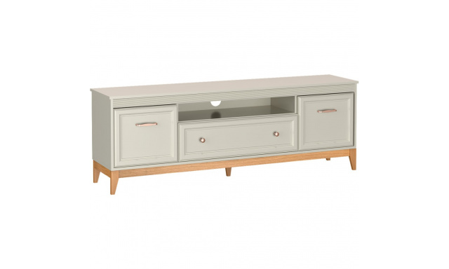 Široká TV skříňka s 1 zásuvkou a 2 dvířky CHARLOTT