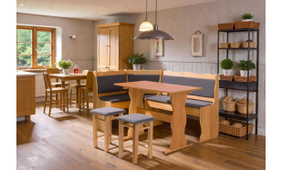 Rohový jídelní set Erika, calvados/šedá 