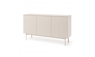 Komoda se 3 dvířky a žebrovanými dvířky SOFT