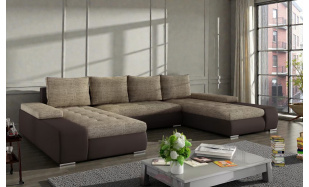 Velká sedačka ve tvaru U Moscon, hnědá