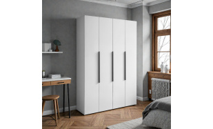 Moderní šatní skříň Tara 160cm, bílá 