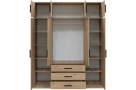 Šatní skříň s dveřmi, horní částí, zrcadlem a 4 dveřmi KAVO